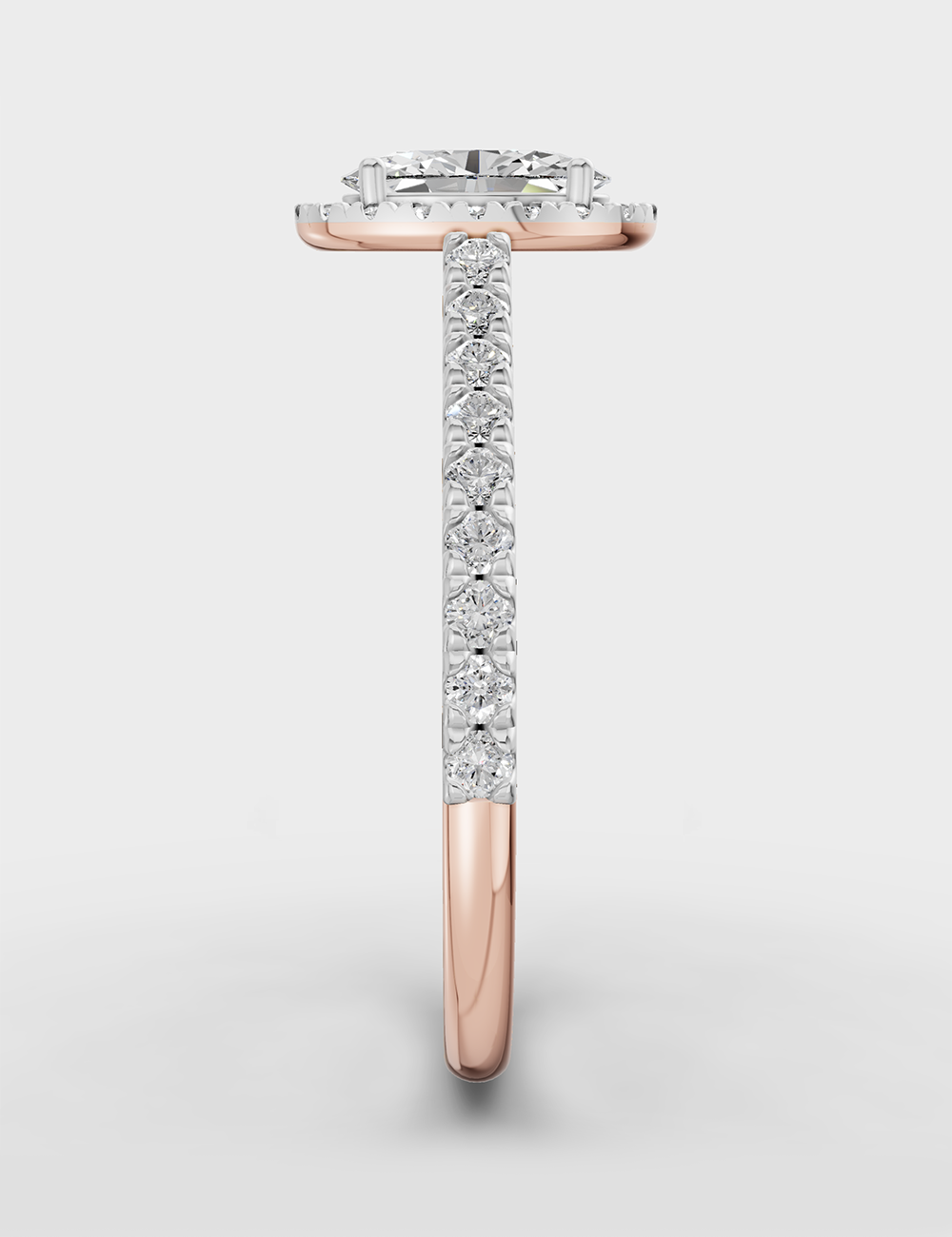 Gleaming Diamond Ring 72 cent FG-VVS, Rose Gold, large, image 3
