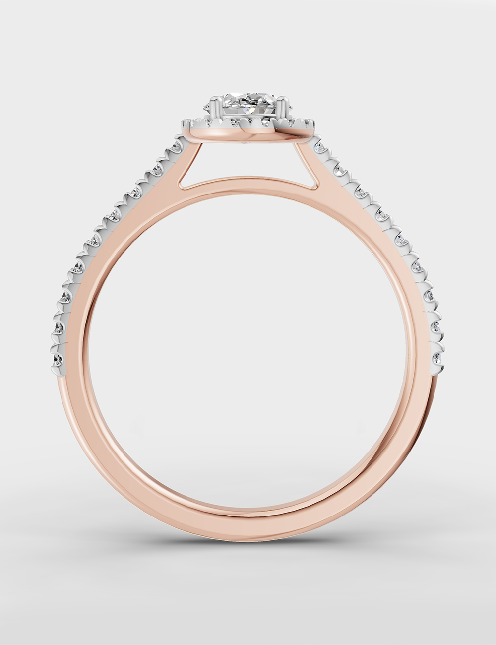 Gleaming Diamond Ring 72 cent FG-VVS, Rose Gold, large, image 4