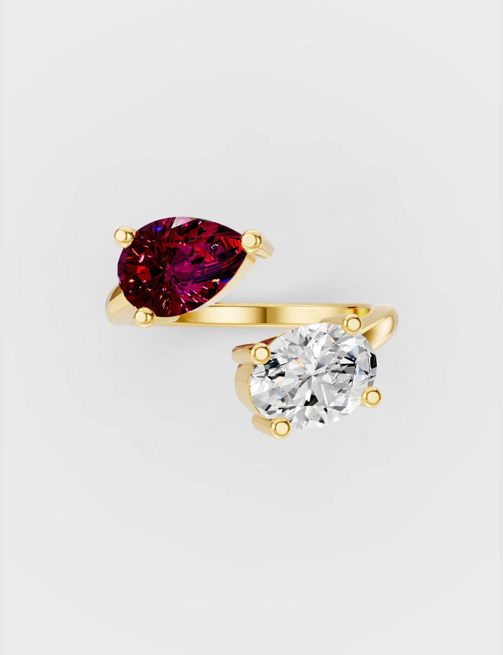 Love's Desire Diamond Ring 77 cent FG-VVS, Yellow Gold, large, image 2