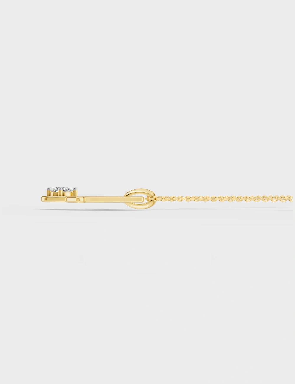 Mystic M Diamond Pendant 31 cent FG-VVS, Yellow Gold, large, image 3