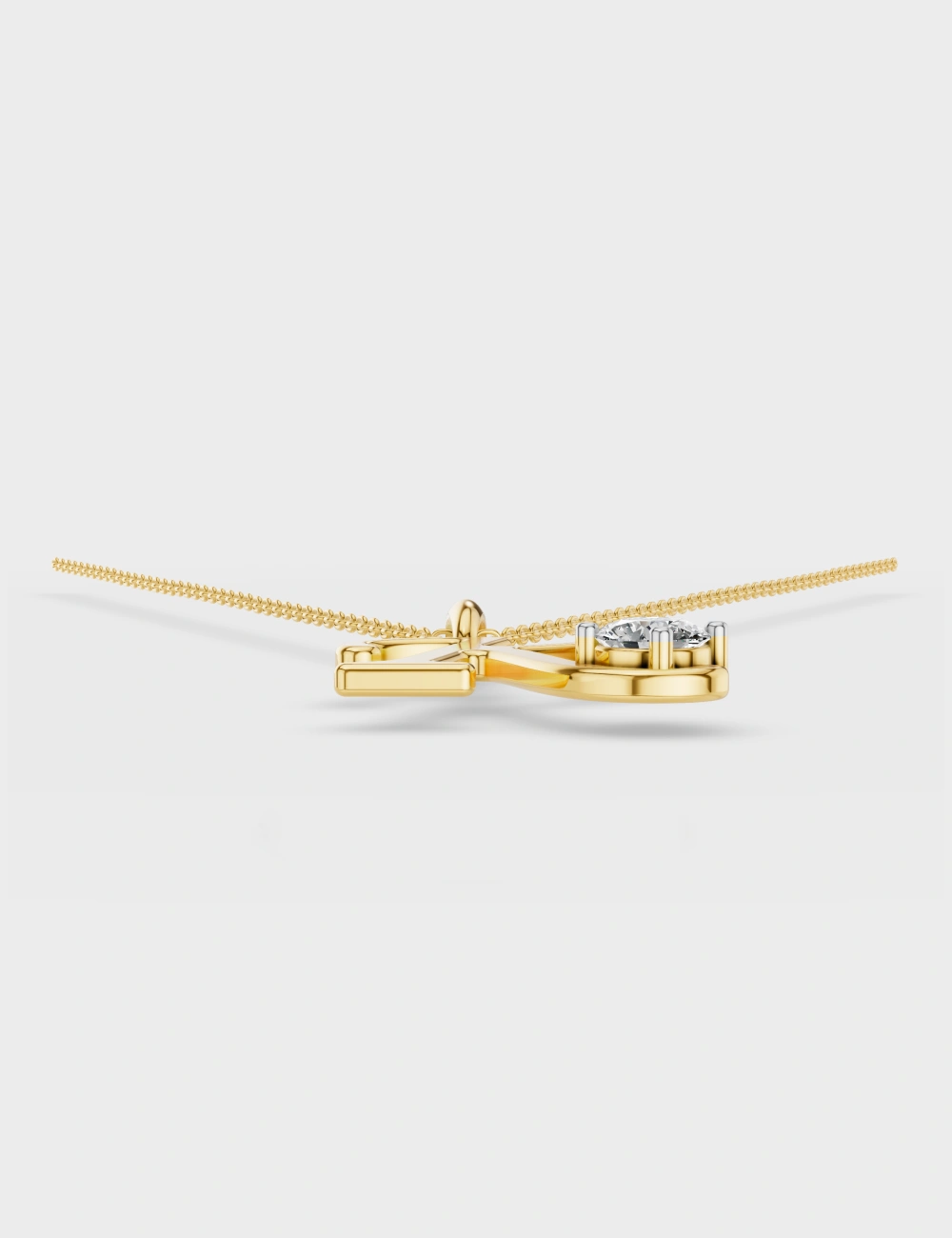 Keepsake K Diamond Pendant 20 cent FG-VVS, Yellow Gold, large, image 4