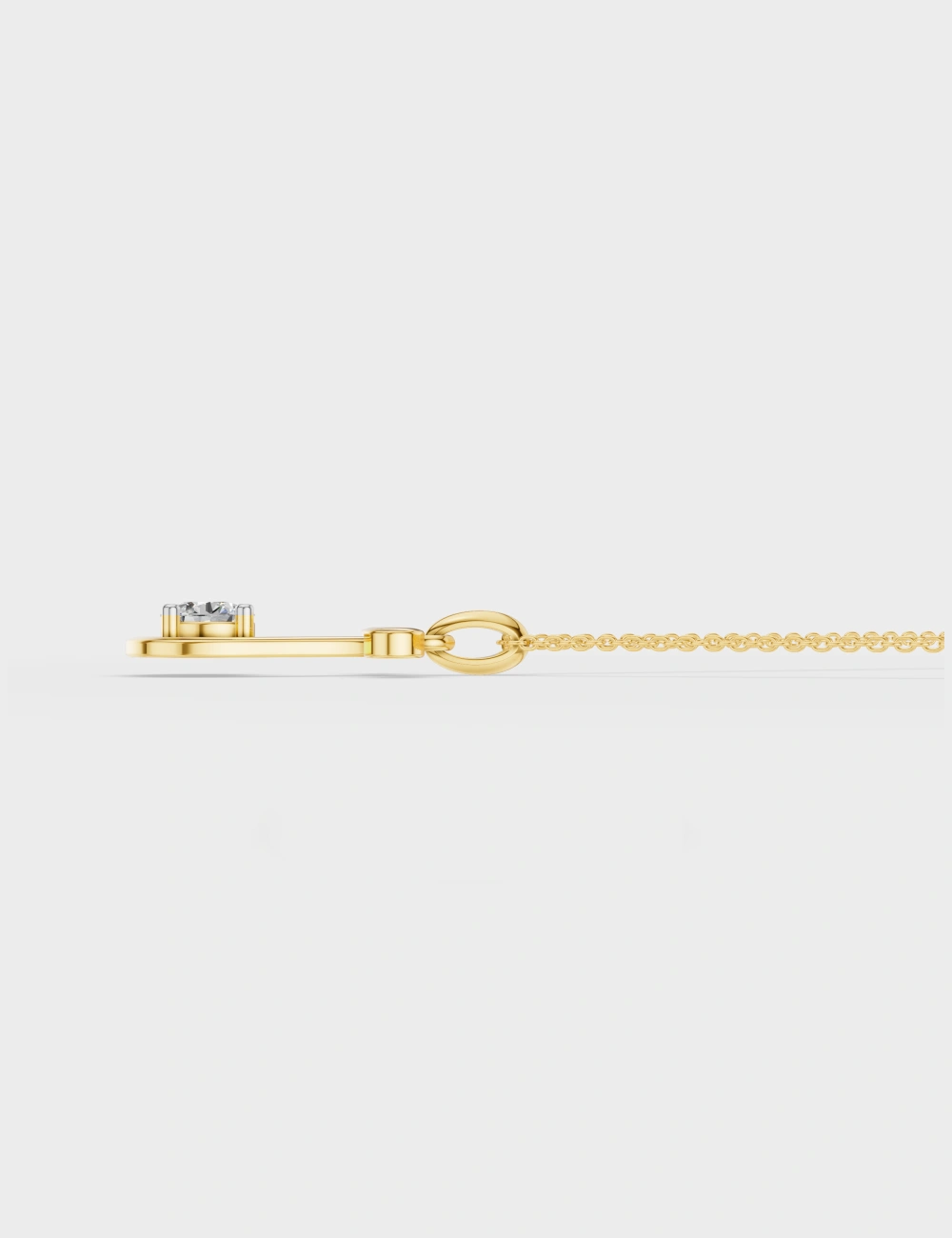 Jazzy J Diamond Pendant 20 cent FG-VVS, Yellow Gold, large, image 3
