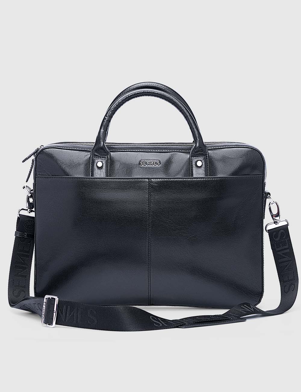 Signorile Laptop Bag, Black, large, image 1