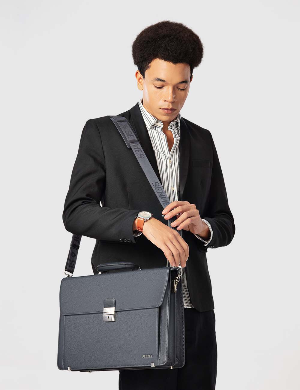 Eterno Laptop Bag, Navy, large, image 3