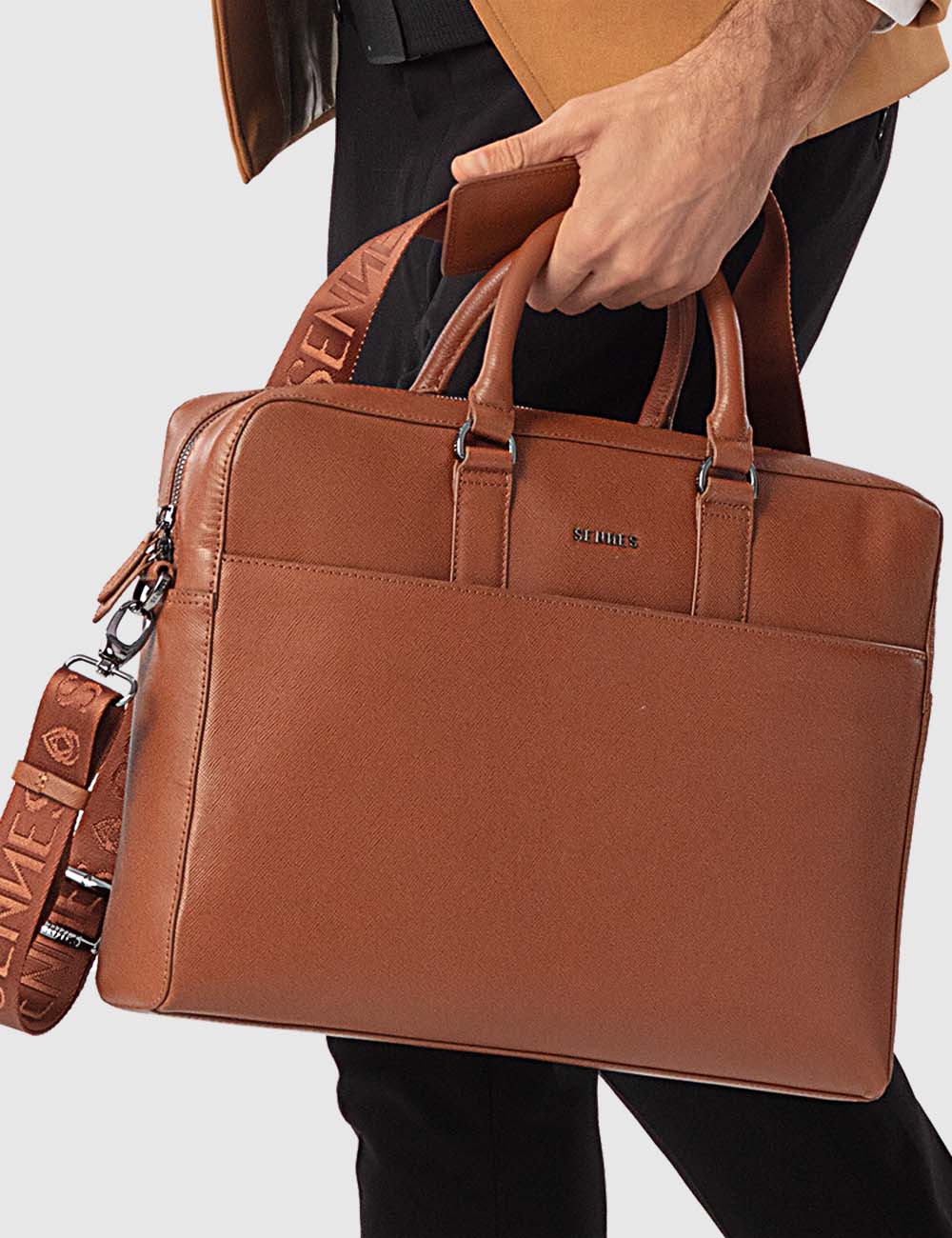 Magnifico Laptop Bag, Cognac, large, image 5