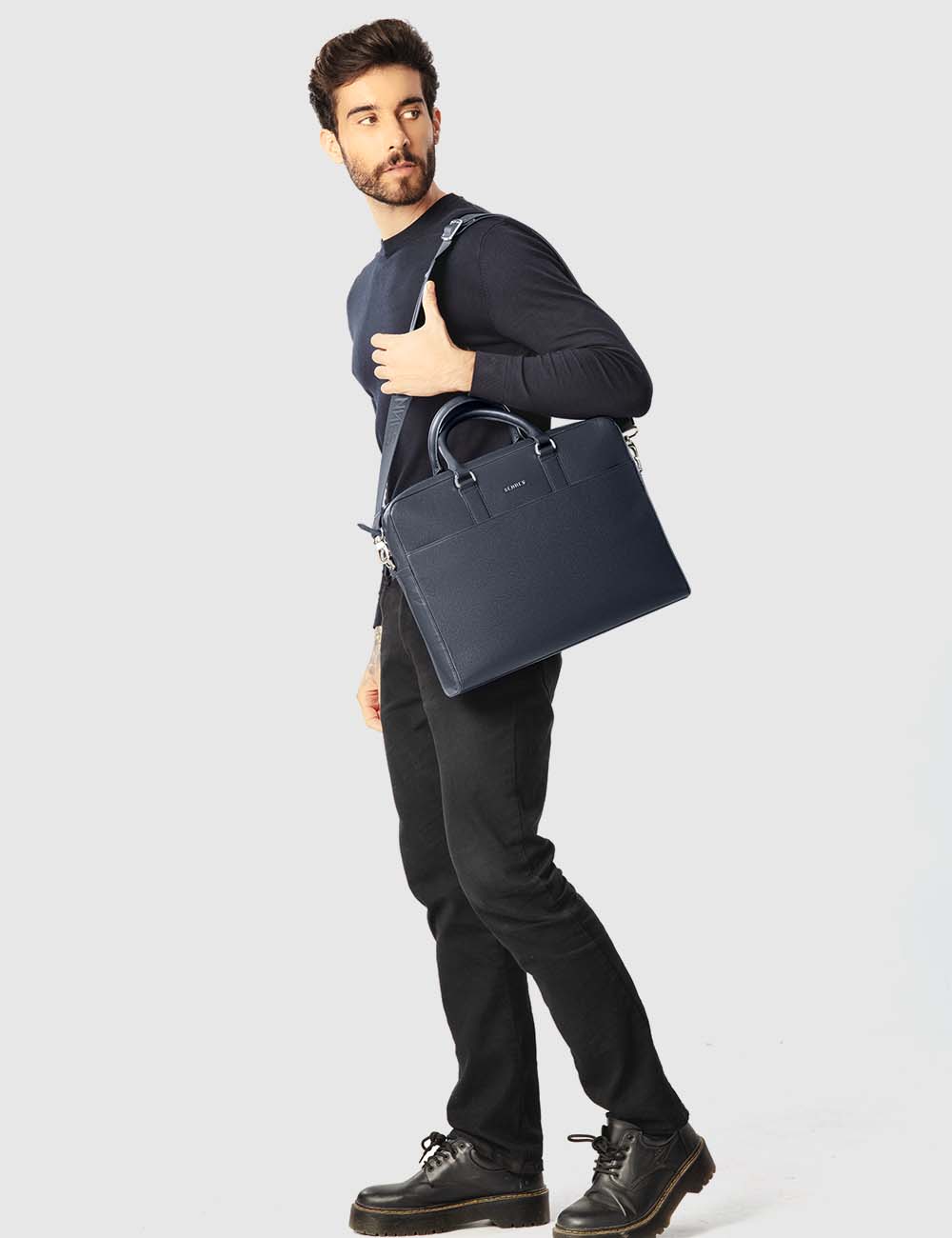Magnifico Laptop Bag, Navy, large, image 3