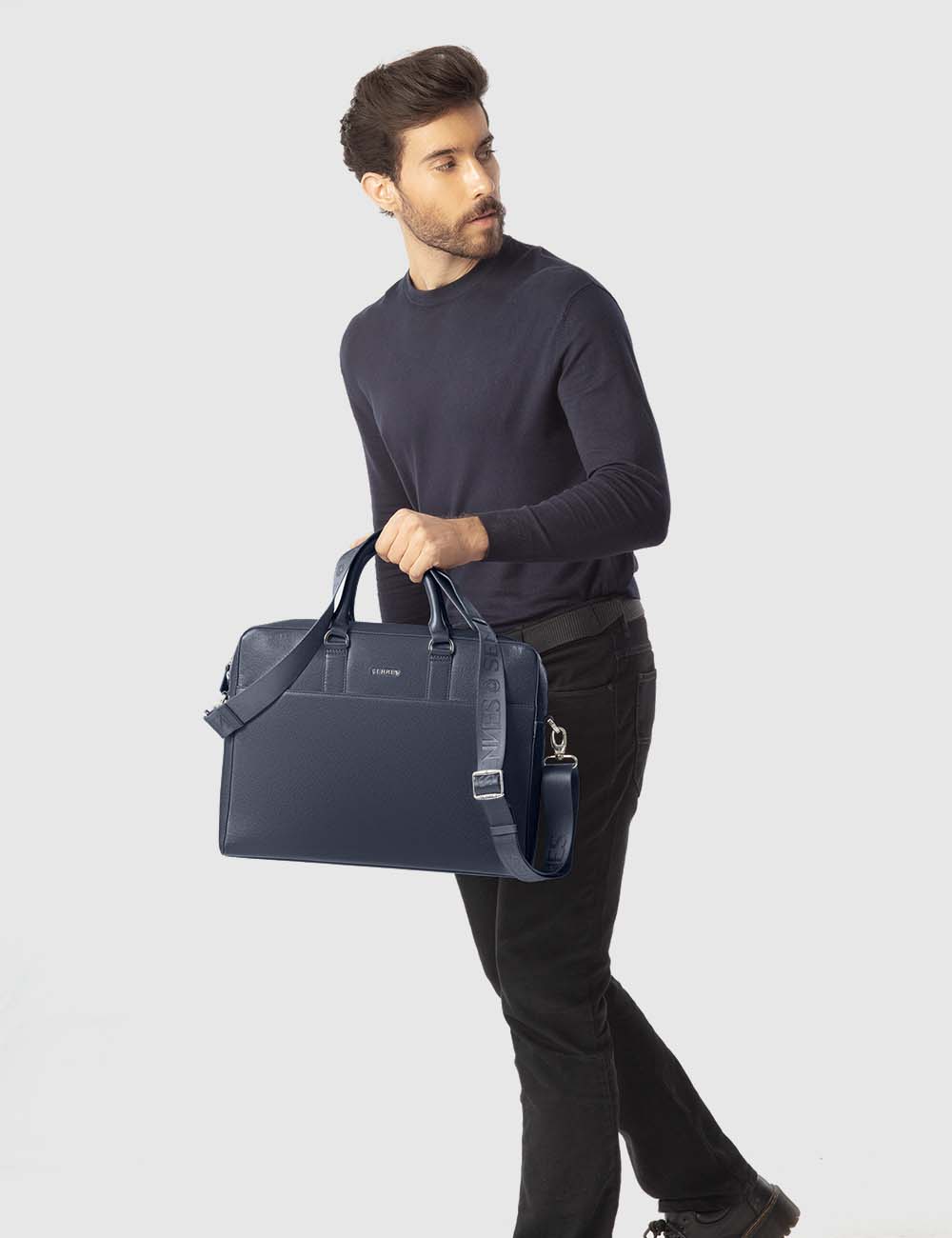 Magnifico Laptop Bag, Navy, large, image 5