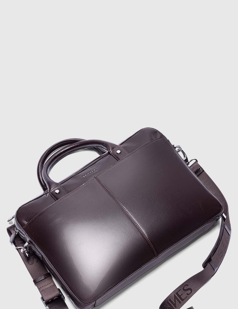 Signorile Laptop Bag, Brooklyn Brown, large, image 10