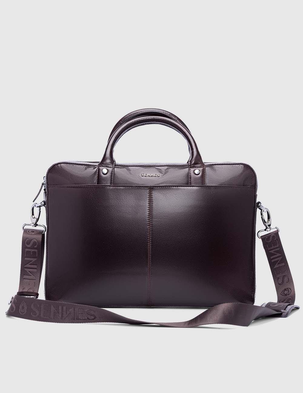 Signorile Laptop Bag, Brooklyn Brown, large, image 2