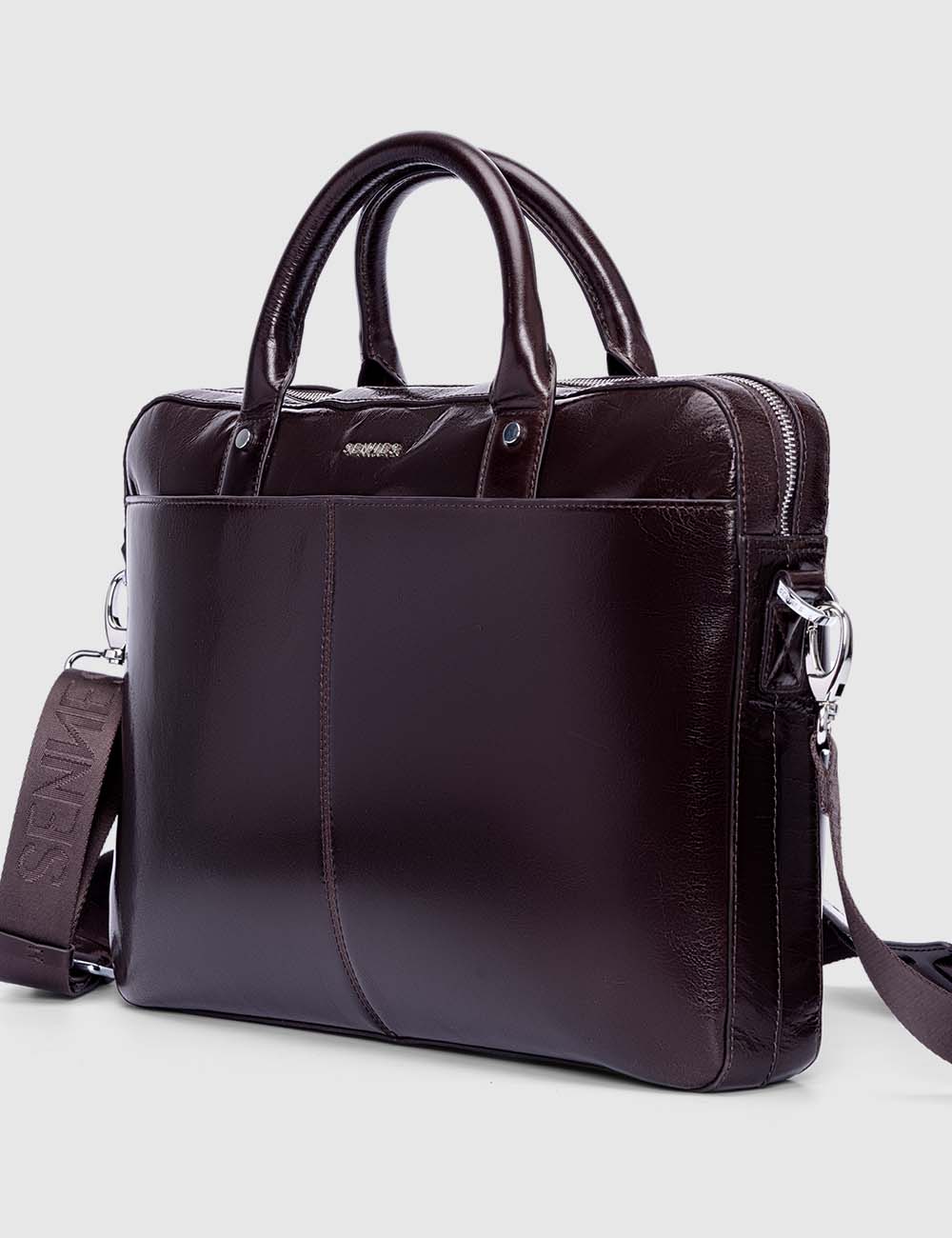 Signorile Laptop Bag, Brooklyn Brown, large, image 4