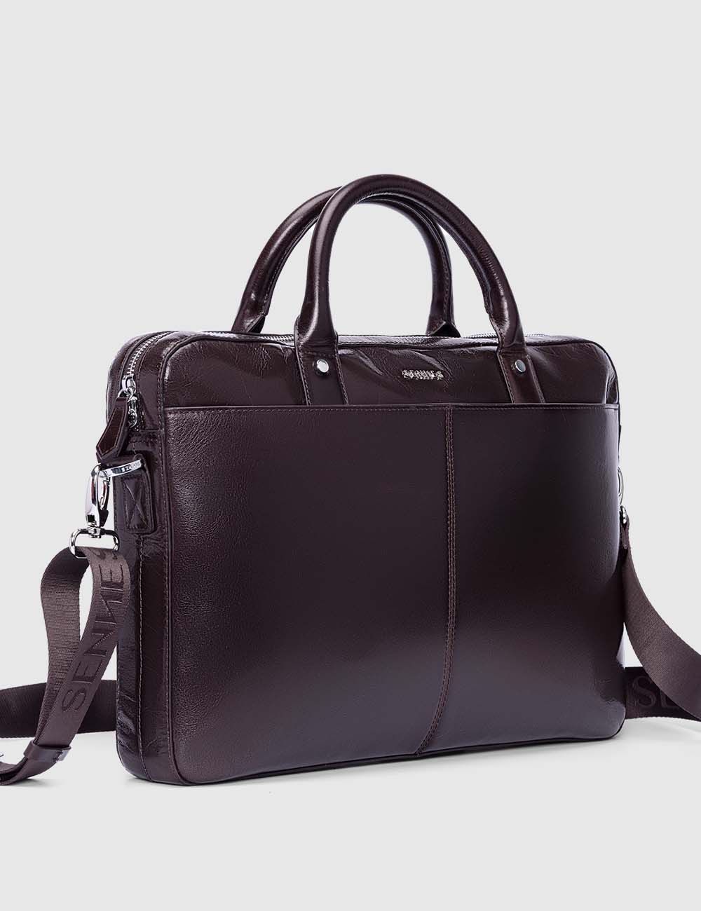 Signorile Laptop Bag, Brooklyn Brown, large, image 6