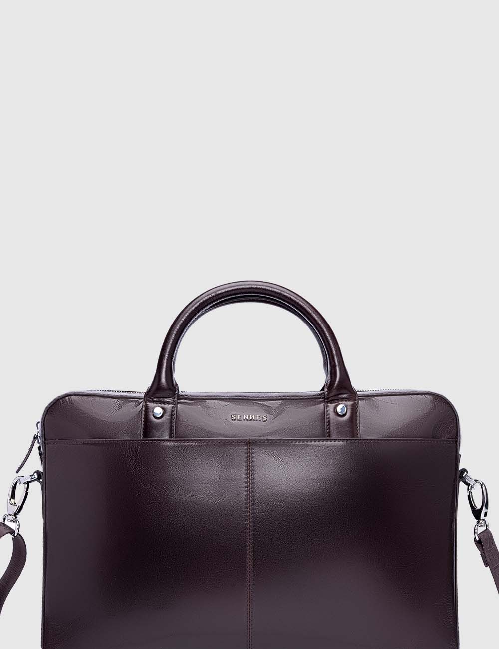 Signorile Laptop Bag, Brooklyn Brown, large, image 8