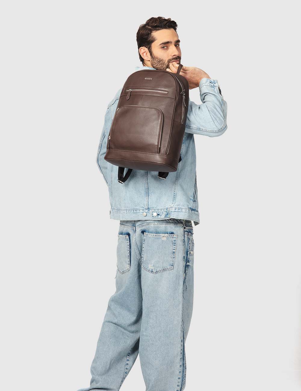 Vigoroso Backpack, Brown, large, image 3