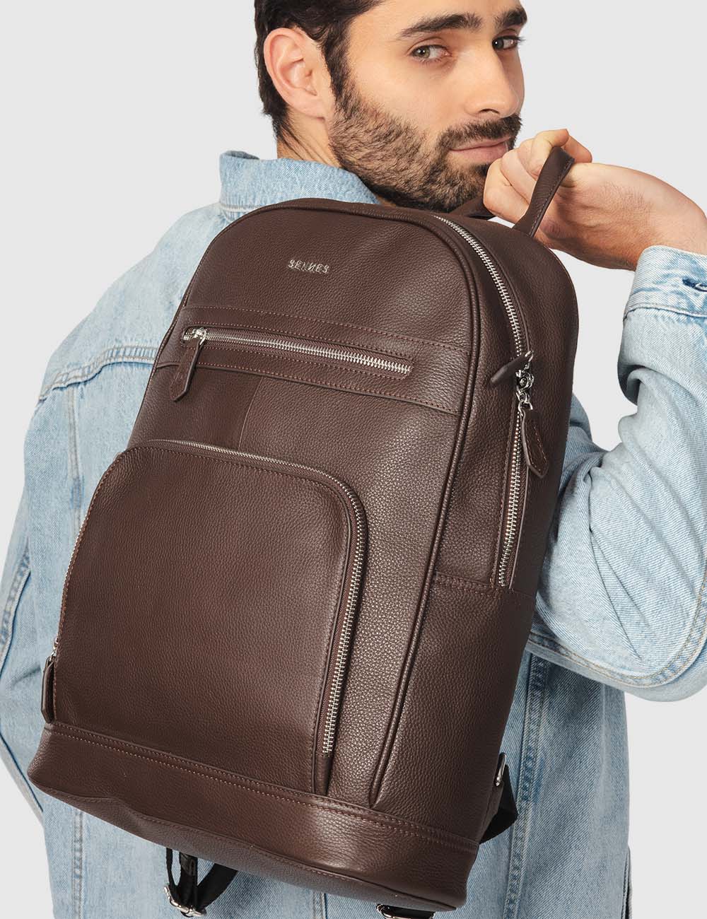 Vigoroso Backpack, Brown, large, image 5