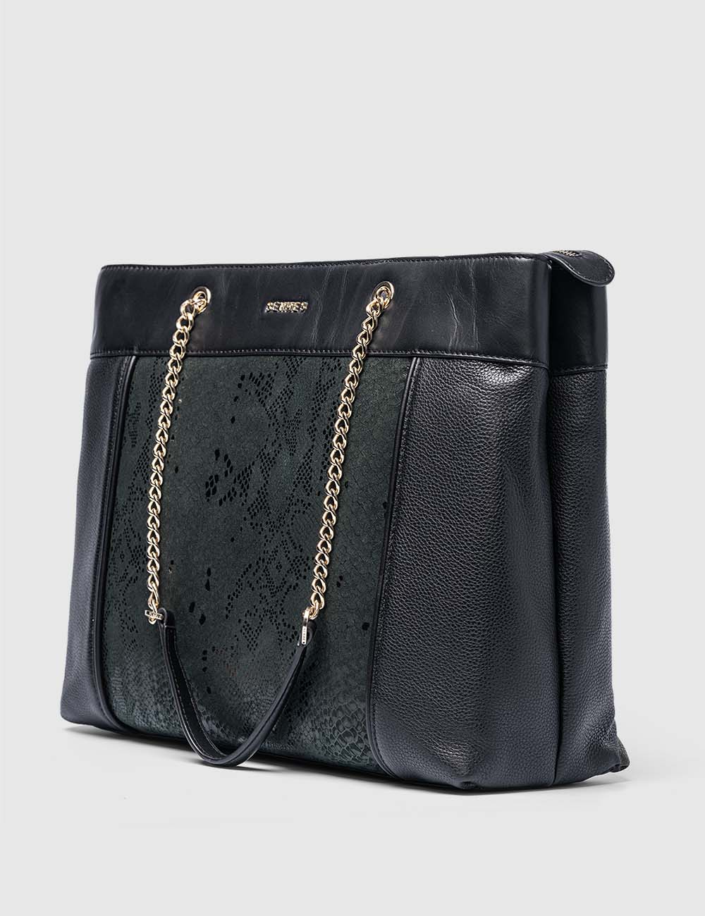 Grazioso Tote Bag, Etrograiny Black, large, image 2