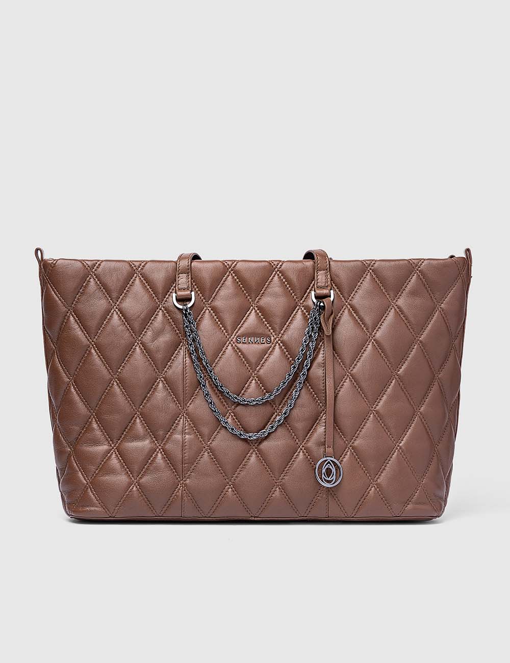 Grazia Tote Bag, Cognac, large, image 1