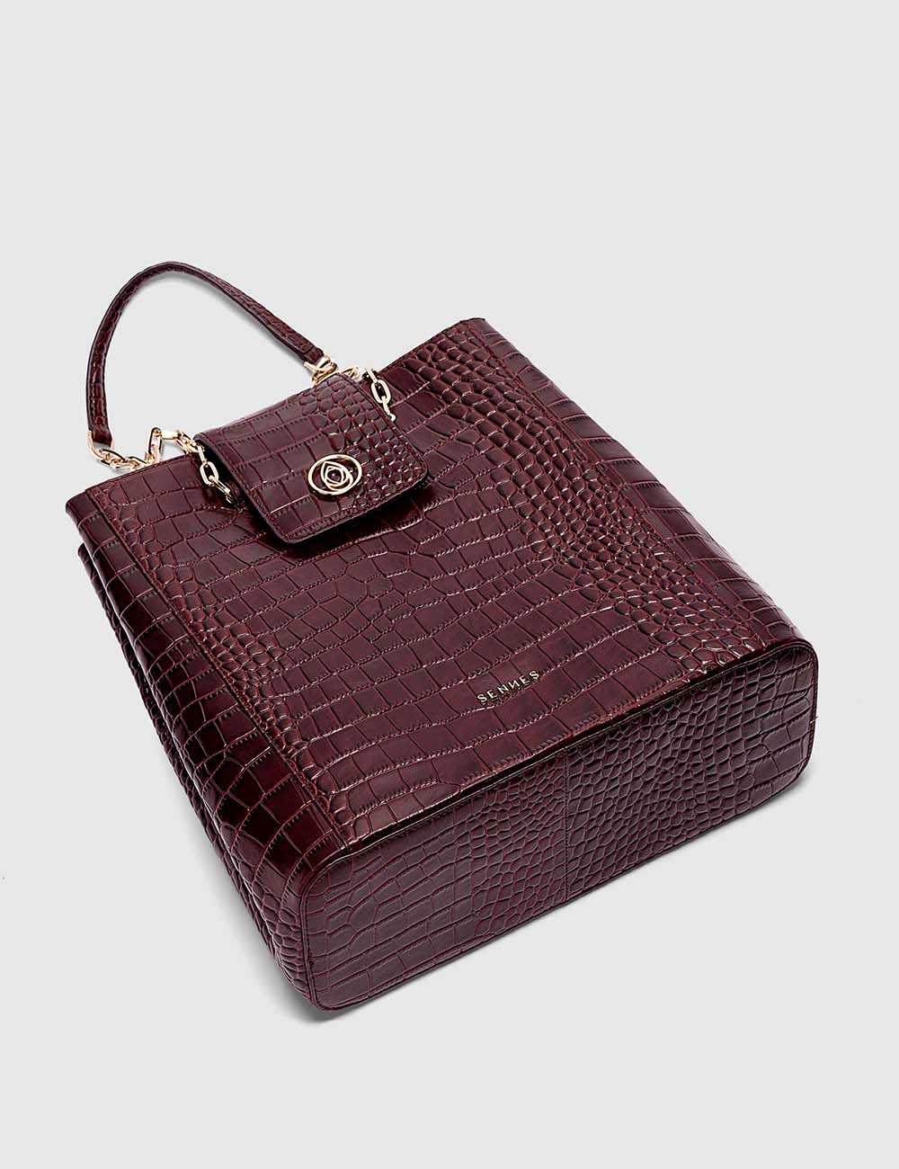 Elegante Tote Bag, Burgundy, large, image 6