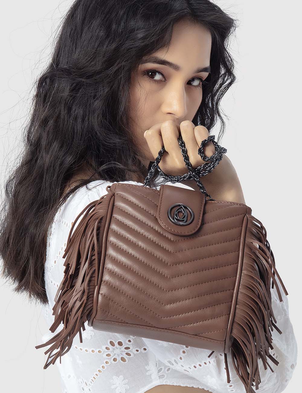 Diva Crossbody Bag, Cognac, large, image 3