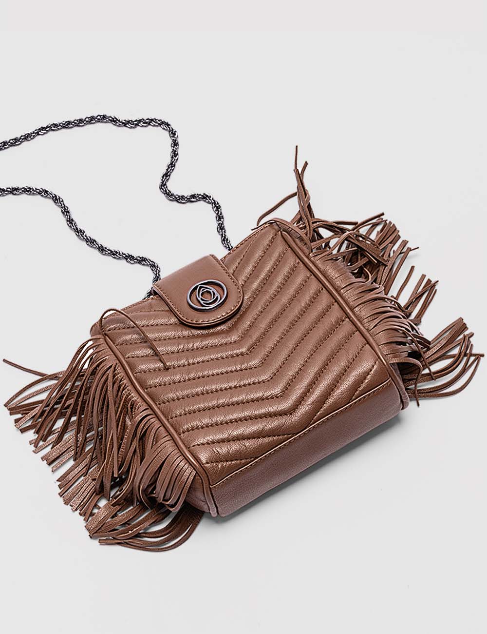 Diva Crossbody Bag, Cognac, large, image 9