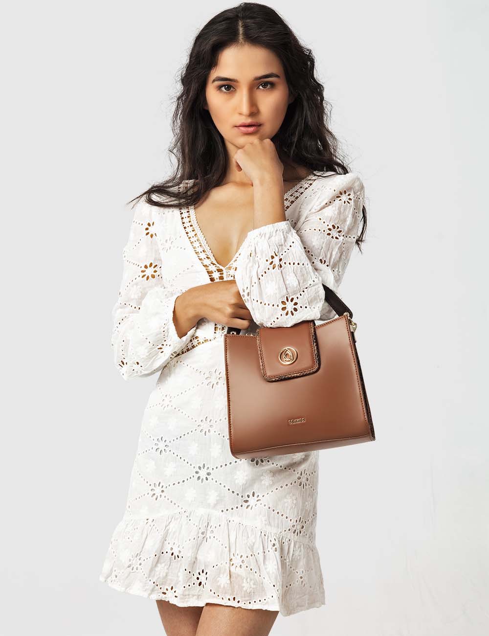Charisma Handbag, Cognac, large, image 3