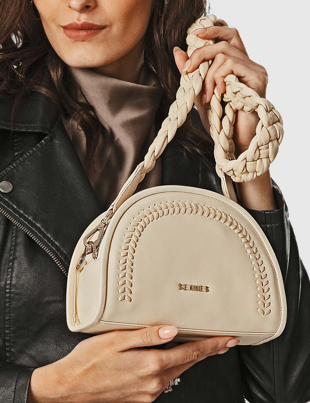 Bella Crossbody Bag, Ivory, large, image 5