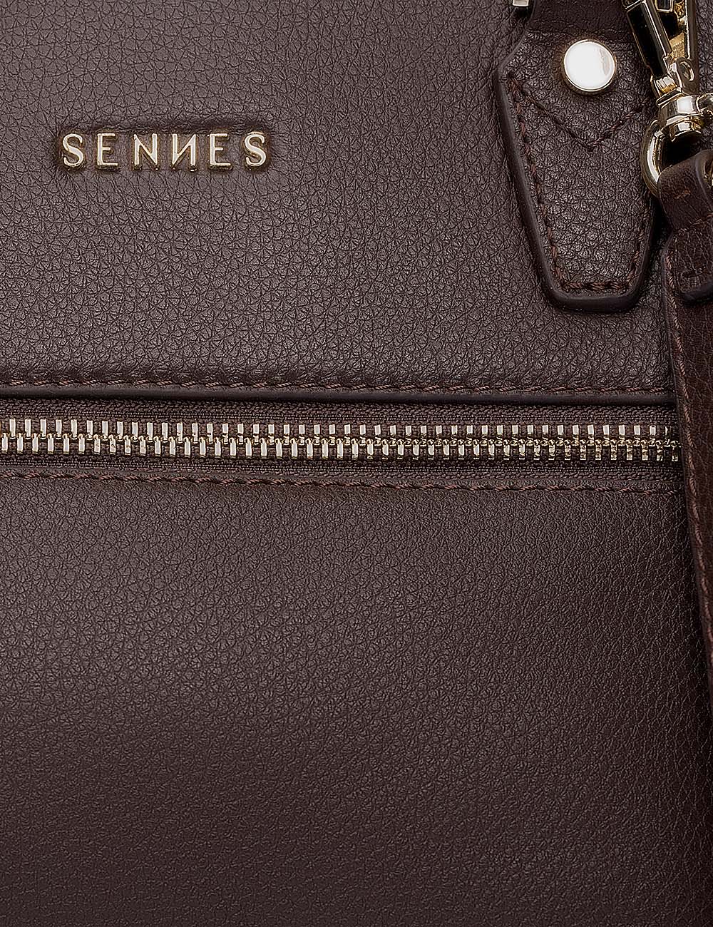 Opera Handbag, Dark Brown, large, image 7