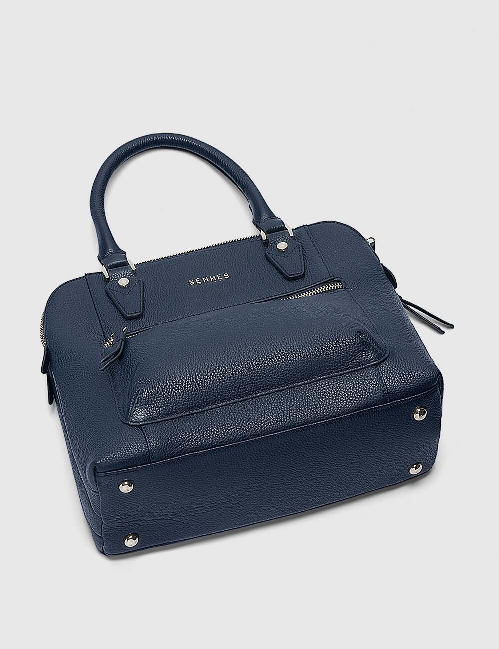 Opera Handbag, Navy, large, image 8