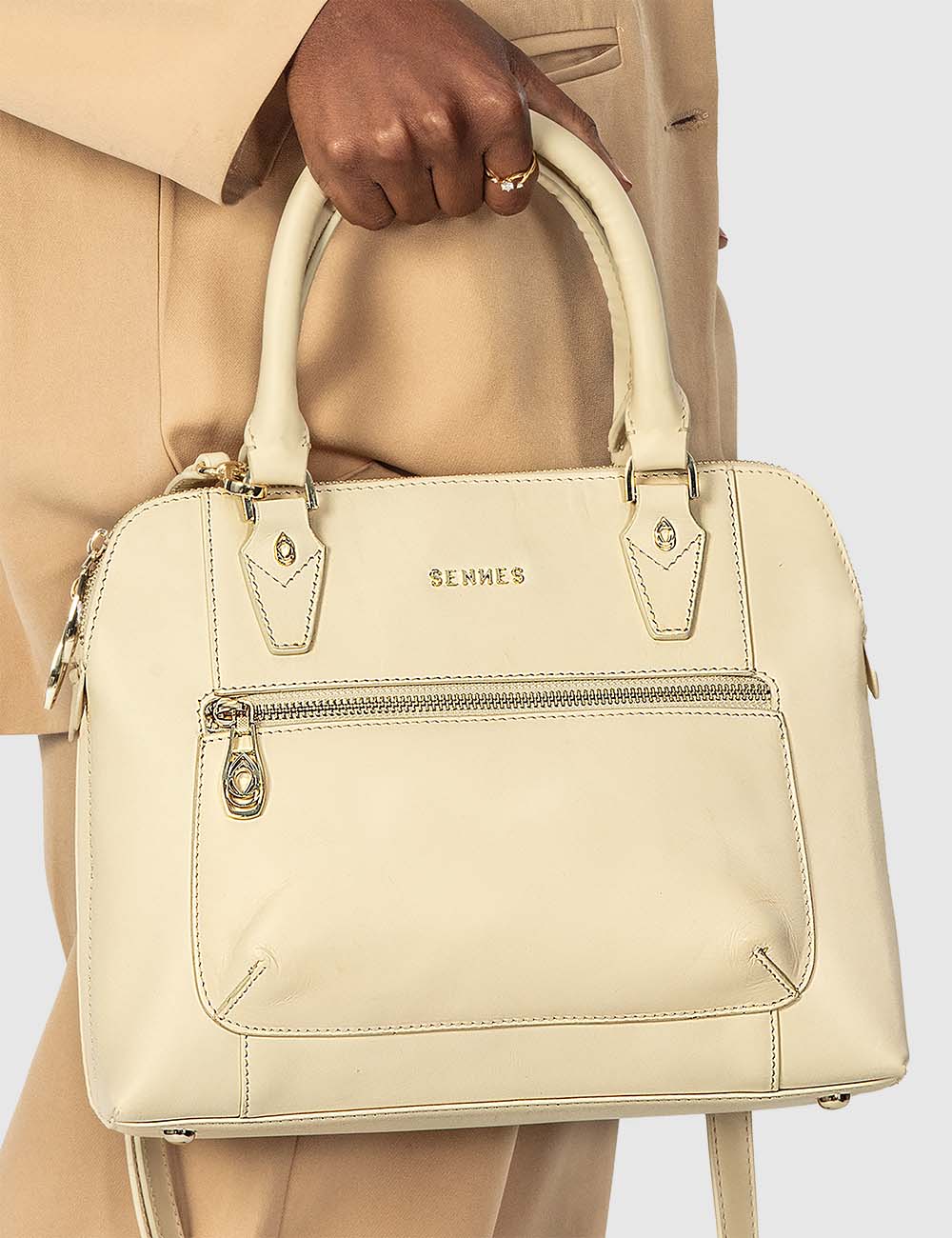Opera Handbag, Ivory, large, image 5